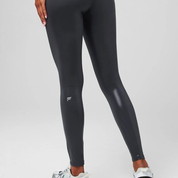 BNWT Fabletics Anywhere Motion365+ Shine High Waisted Legging, Black Shine, Smal - Picture 3 of 7